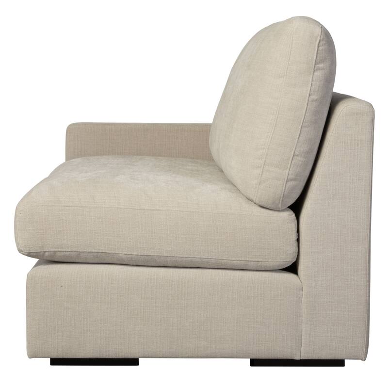 Refuge Solid Modular Left Arm Seat for Sectional Sofa - 43.25" - Sand Gray