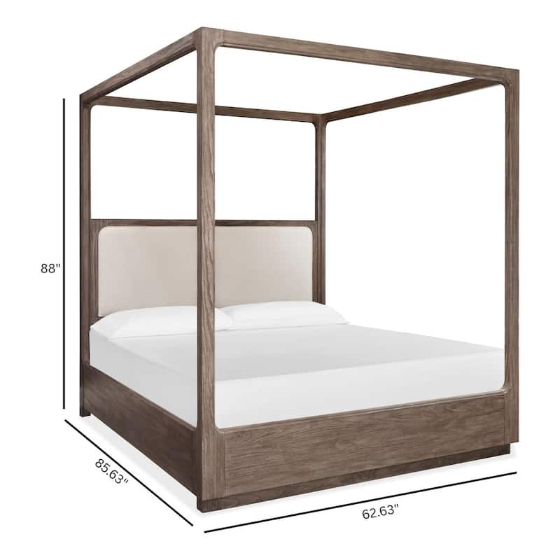 Magnussen Home Westbourne Dark Umber Upholstered Poster Bed