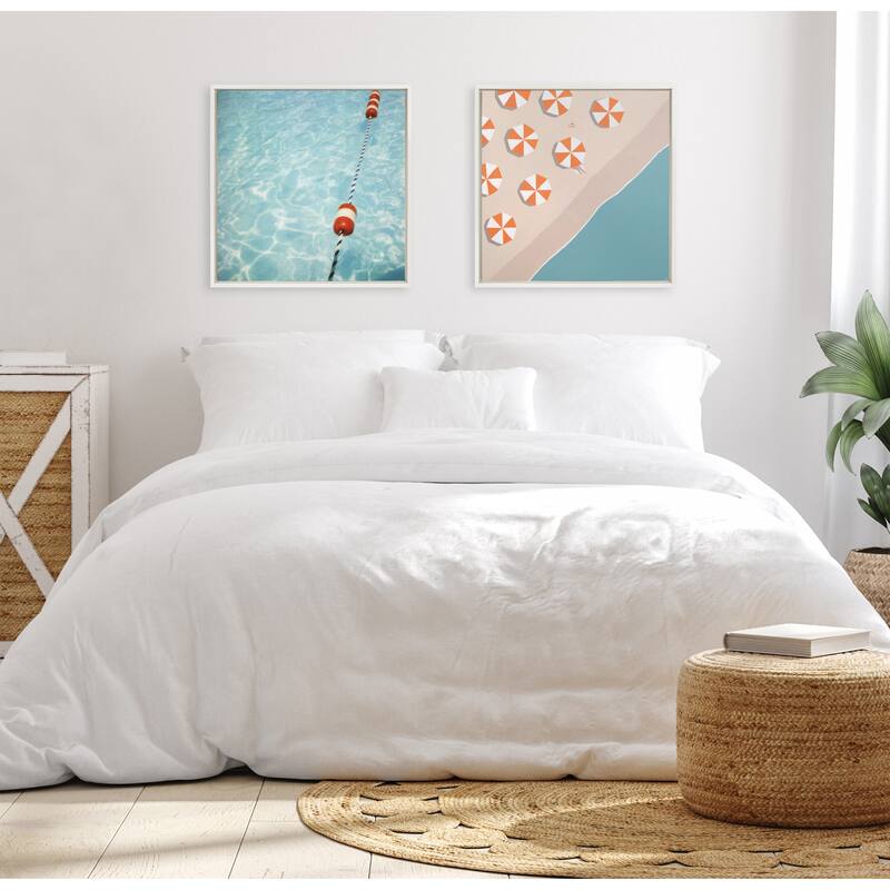 Kate and Laurel Sylvie Ropes Framed Canvas by Alicia Bock