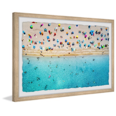 'Hectic Beach' Framed Painting Print