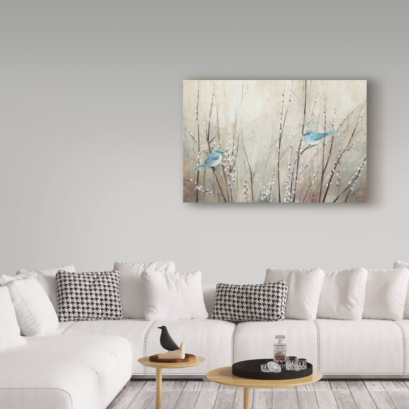 Julia Purinton 'Pretty Blue Birds' Canvas Art