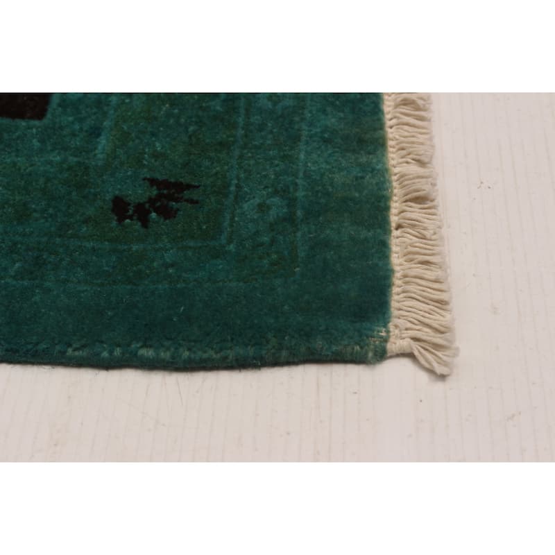 ECARPETGALLERY Hand-knotted Vibrance Teal Wool Rug - 9'0 x 11'10