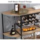 18 Bottles Wine Rack Table with Glass Holder - 47.24" W x 15.74" D x 35.82"H