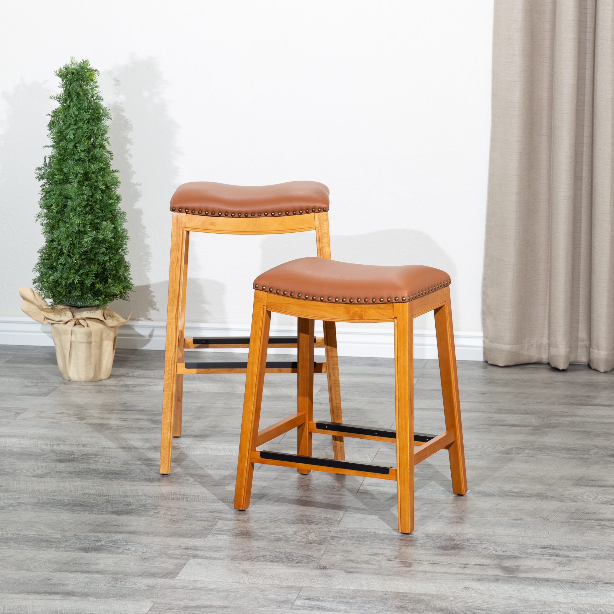 Industrial backless shop bar stools