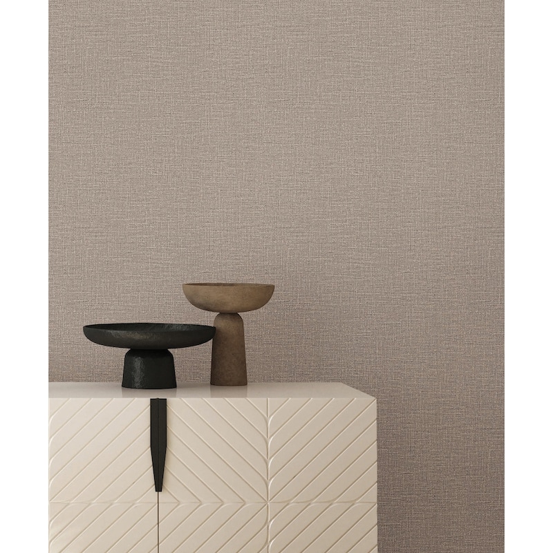 York Wallcoverings Loom Latte Wallpaper