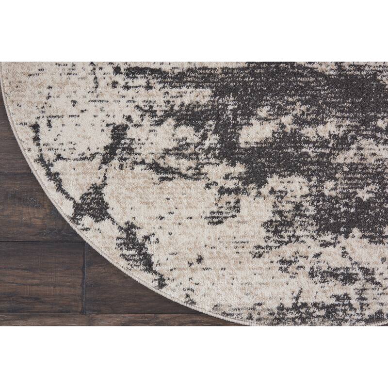 Nourison Maxell Modern Abstract Ombre Grey Ivory Area Rug