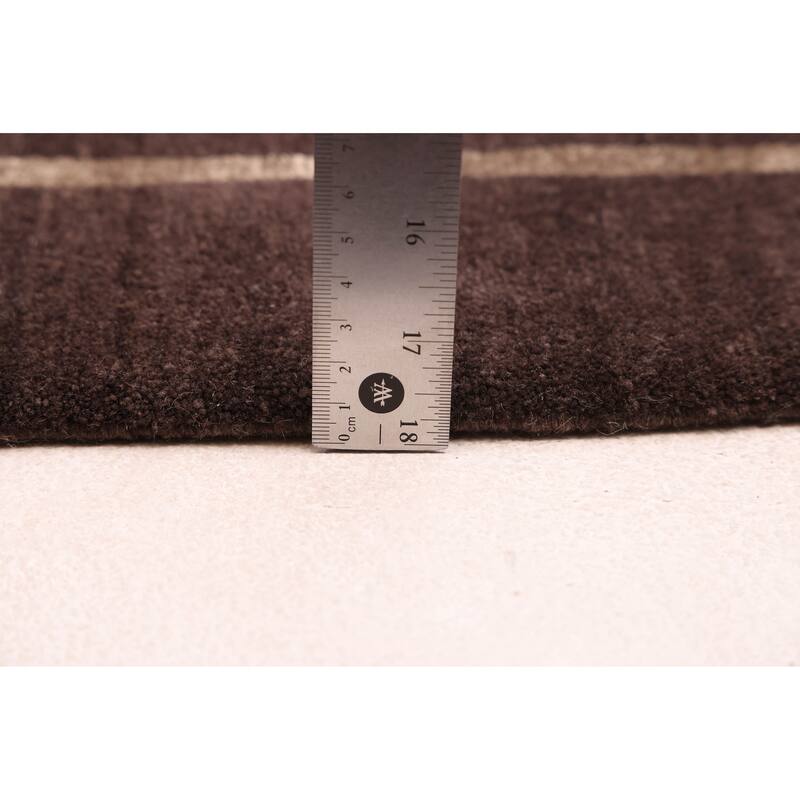 ECARPETGALLERY Hand-knotted Opulence Dark Brown Silk, Wool Rug - 8'1 x 10'1