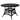 Round Dining Table, 44", Black