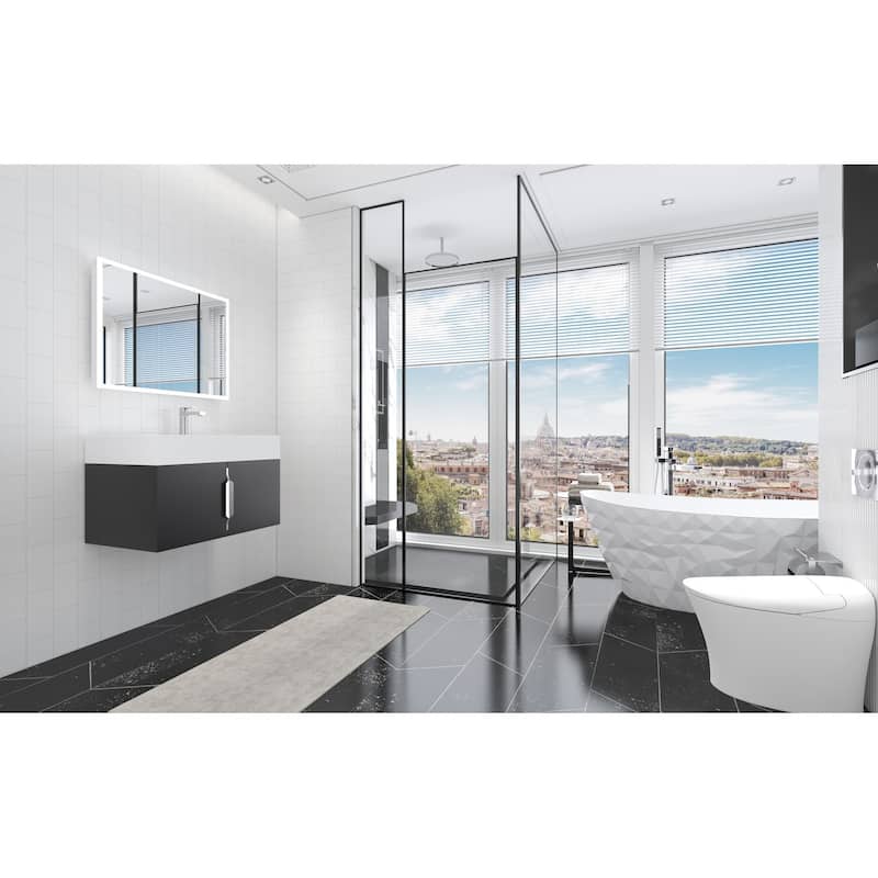 Amazon 30" Wall Mounted Bathroom Right Basin Vanity Set w/ White Top