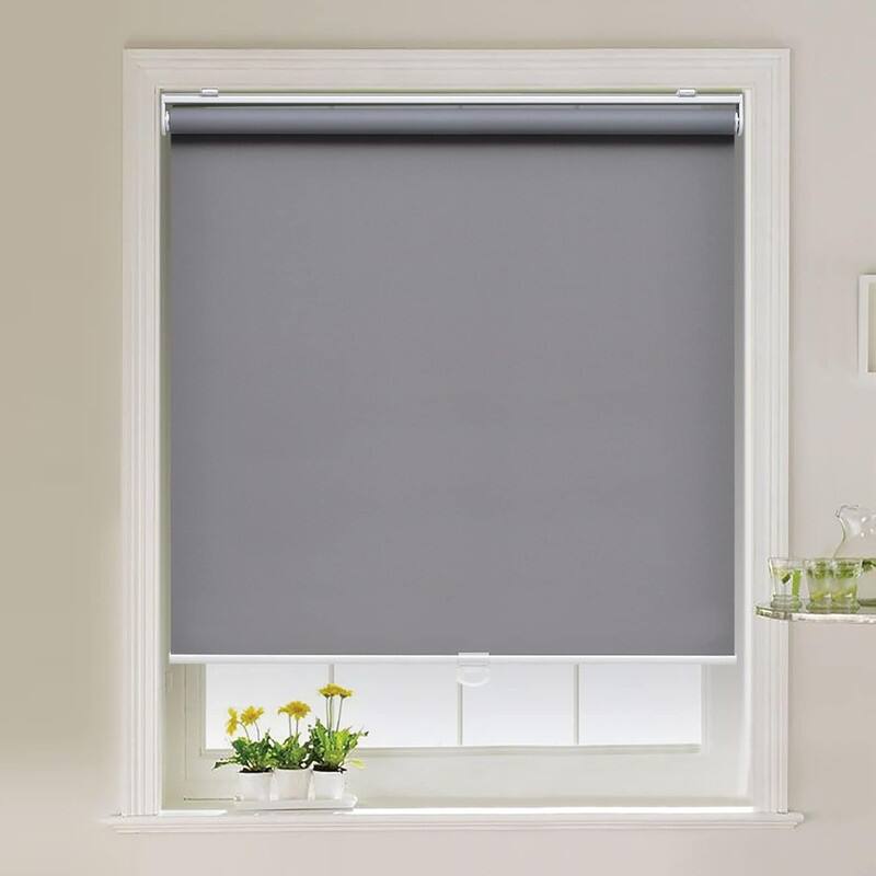 Cordless Roller Shades Blackout Blinds for Darkening Rolled Up Shades - 72"L x 34"W