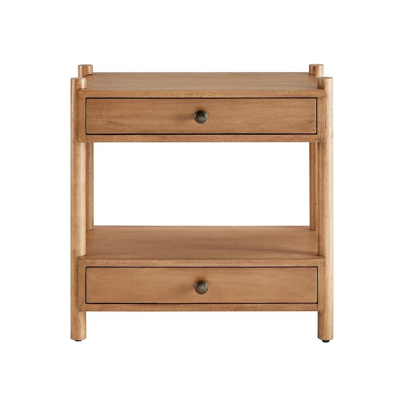 Bower Home 2-Drawer Wood End Table Nightstand
