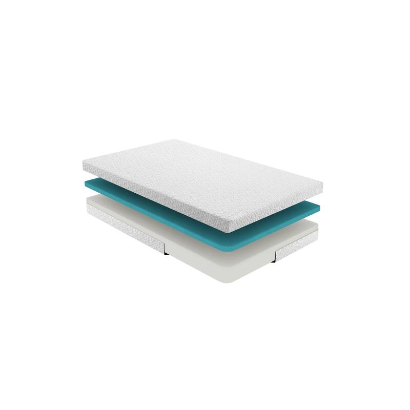6-inch Twin Size Bed Mattress Gel-Infused Memory Foam Mattress, Firm, White, Mattress in a Box