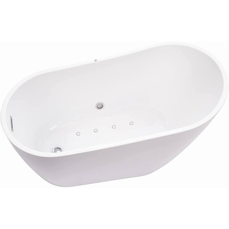Vanity Art 67" Acrylic Freestanding Soaking Bathtub with Air Bath Option Available
