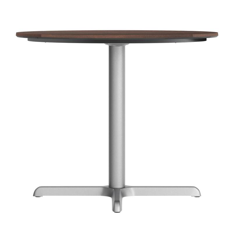 Commercial All-Weather HPL Tabletop with Crisscross Base - 36"W x 36"D x 31"H