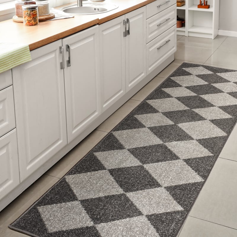 JONATHAN Y Porter Classic Geometric Diamond Pattern Rug