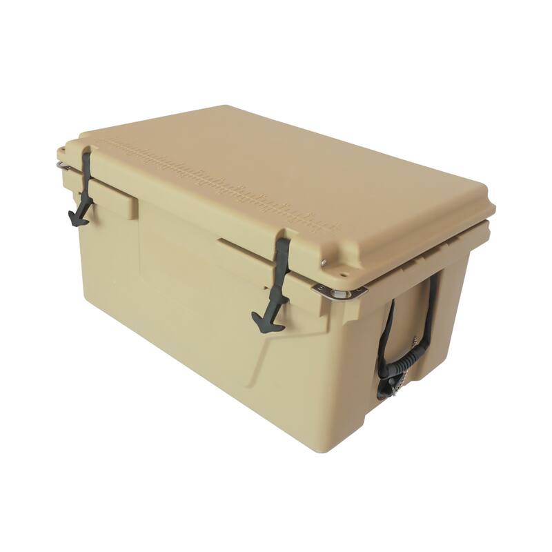 Camping Cooler Beach Cooler Portable Cooler Beverage Cooler with Rope Handles Non-Slip Rubber Pads Bottle Opener and Wheels