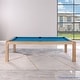 preview thumbnail 20 of 36, Olivia 7ft Vintage Ash Billiard Slate Pool Table with Dining Top White/Blue