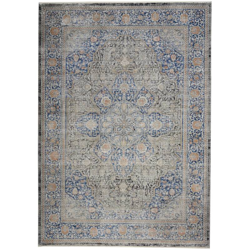 Nourison Starry Nights Bordered Area Rug - 5' 3" x 7' 3" - Blue - Rectangle