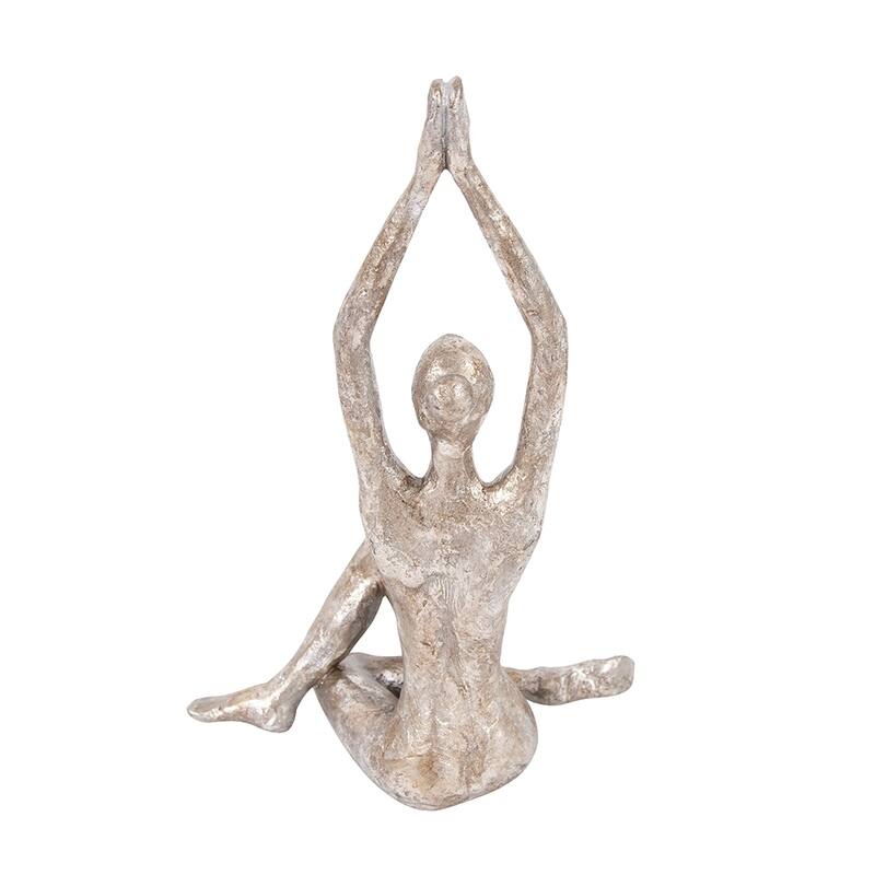 Allan Andrews Warm Silver Decorative Yoga Pose Figure