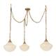Option Brushed Gold / Glossy Ribbed Opal Glass