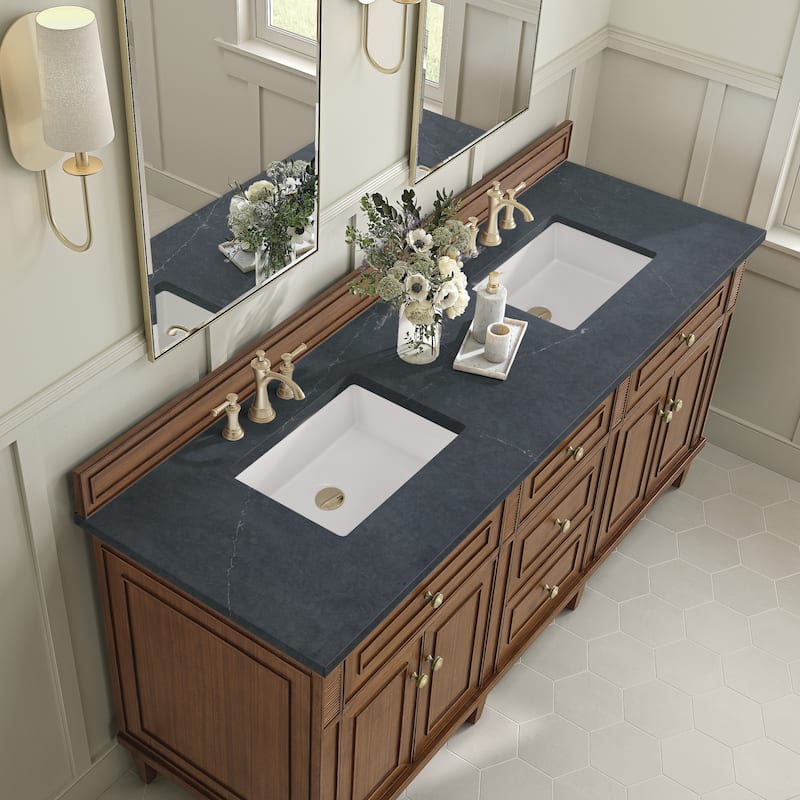 James Martin Vanities 424-V72-3CSP Lorelai 72" Double Basin Wood