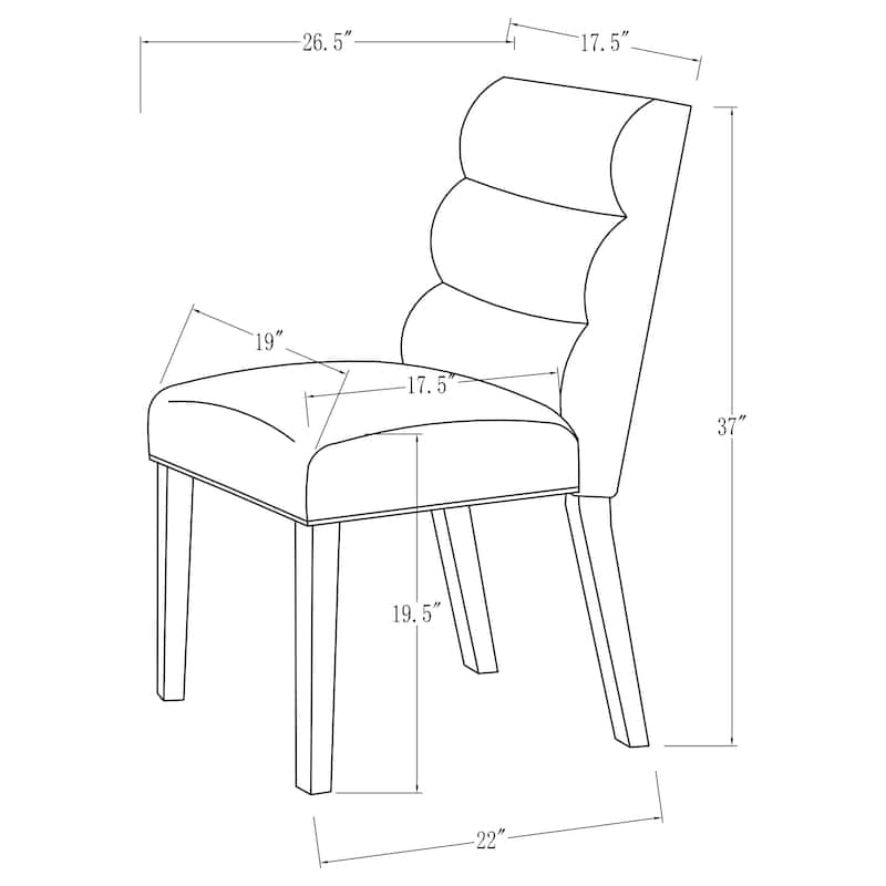 Carla Velvet Upholstered Dining Side Chair (Set Of 2)