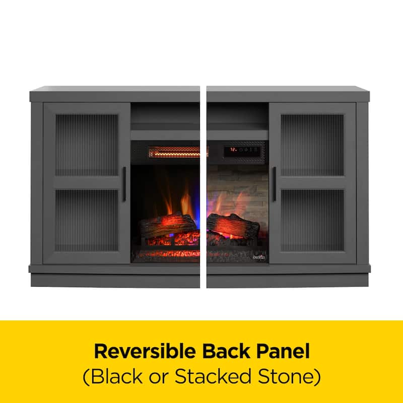 duraflame® Electric Fireplace Entertainment Console for 60 Inch TVs, Antique Gray