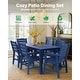 preview thumbnail 10 of 8, WINSOON 7-Piece HIPS All Weather Outdoor Patio Dining Sets with Umbrella Hole, 1-Table and 6-Chairs