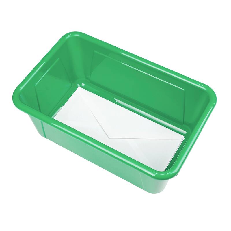 Storex Small Cubby Bin, Green, Pack of 5