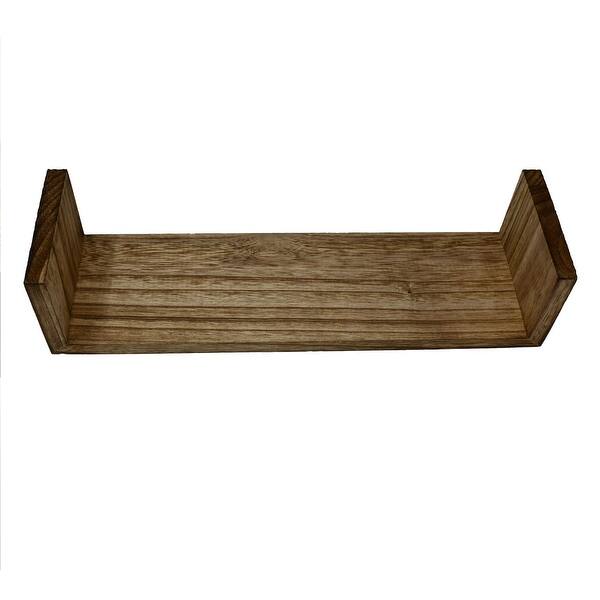 Aleko Modern Wood Wall Mount Storage Floating U Shaped Shelves Set Of 3 Overstock 32015160