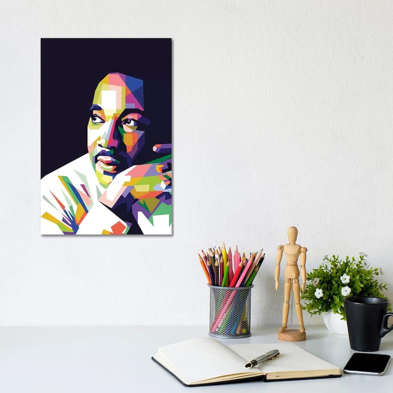 iCanvas "Martin Luther King Jr" by Dayat Banggai Canvas Print - 12x8x0.75