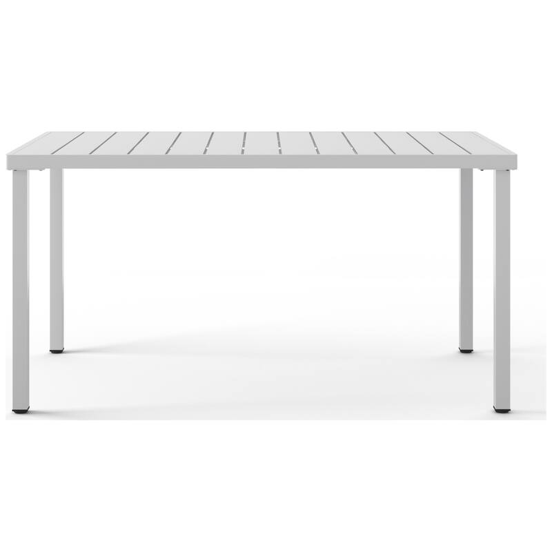 Frond and Form 59 Inch By 35.4 Inch Outdoor Steel Rectangular Dining Table