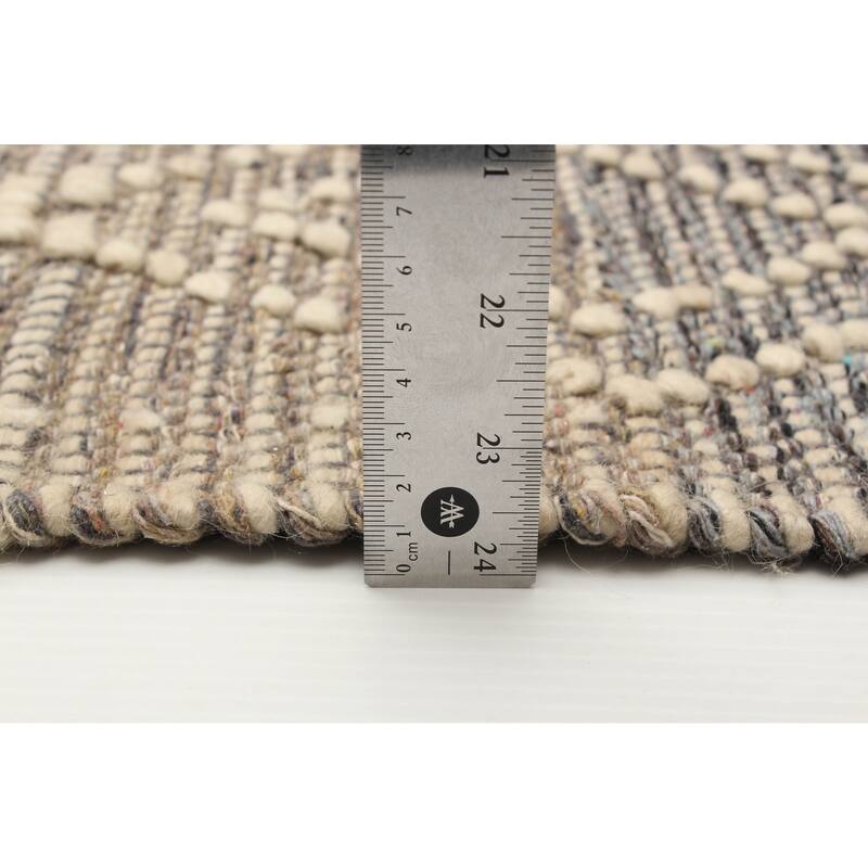 ECARPETGALLERY Braid weave Sienna Tan Wool Rug - 5'0 x 7'10