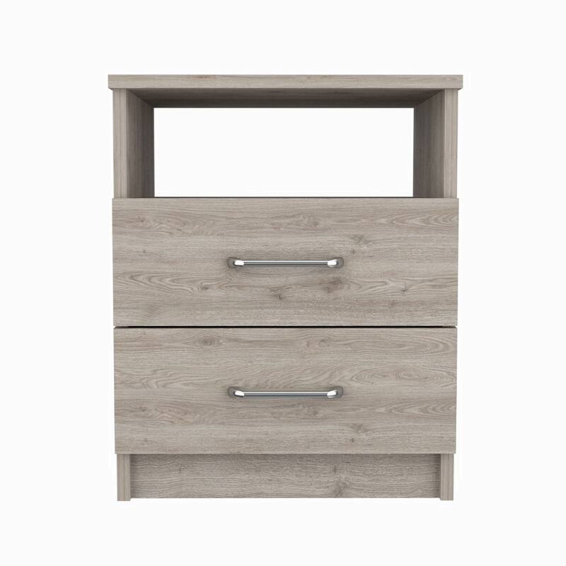 Rectangle Nightstand with 2-Drawer 1-Shelf