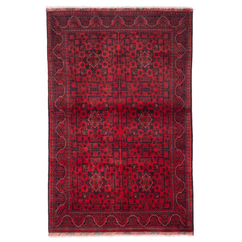 ECARPETGALLERY Hand-knotted Finest Khal Mohammadi Red Wool Rug - 3'11 x 6'0