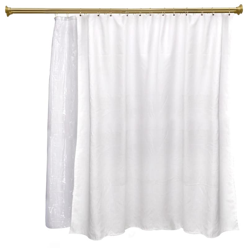 Utopia Alley Adjustable 72-Inch Double Shower Curtain Tension Rods - Rust-Proof Aluminum with Rubber End Cap