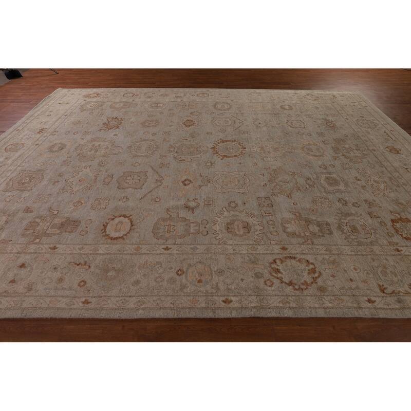 Vegetable Dye Oushak Large Area Rug Handmade Wool Carpet - 10'1" x 13'9"