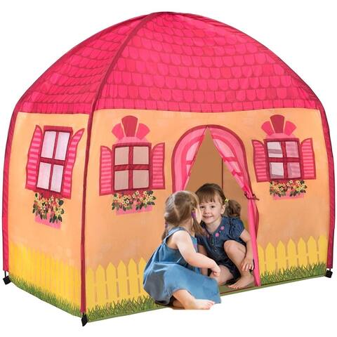 Toysical Play Tent for Girls-Indoor Playhouse - 1-2-3 Assembly 3-6 yr.