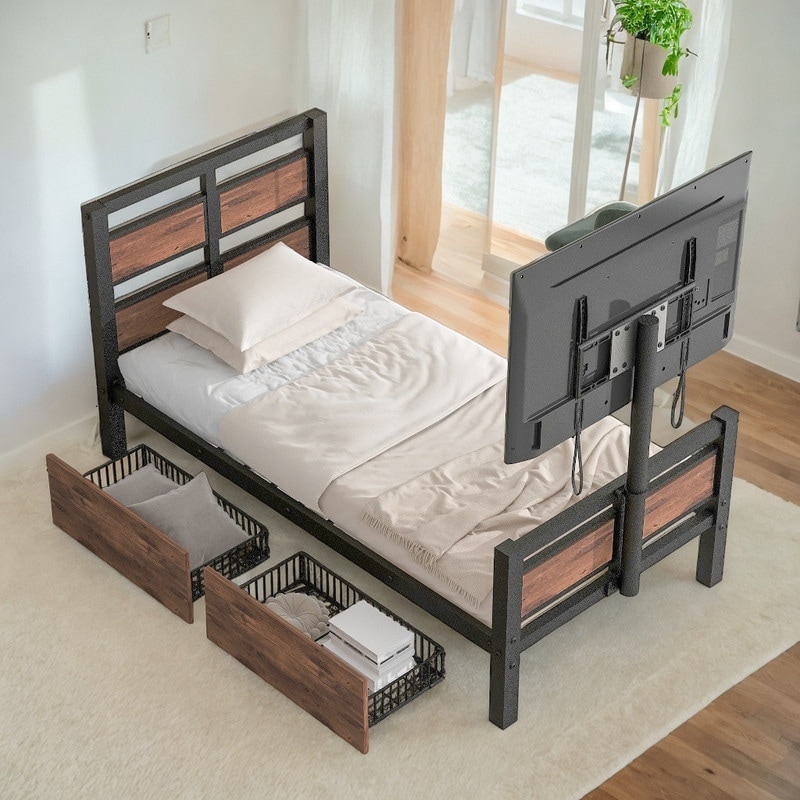 Double outlet stand bed