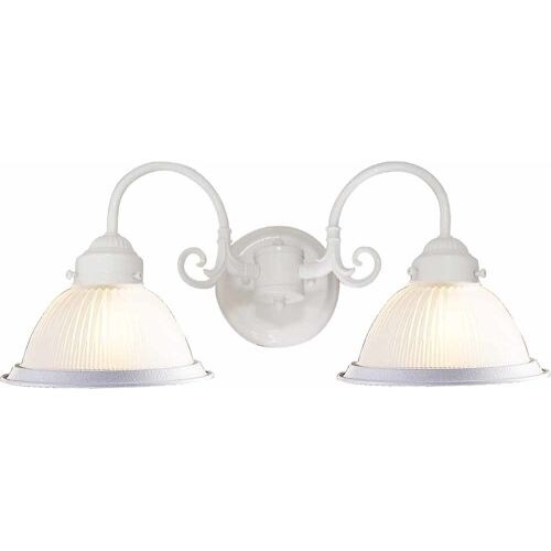 Volume Lighting V4702 2 Light 21" Width Bathroom Vanity Light with Clear Ribbed