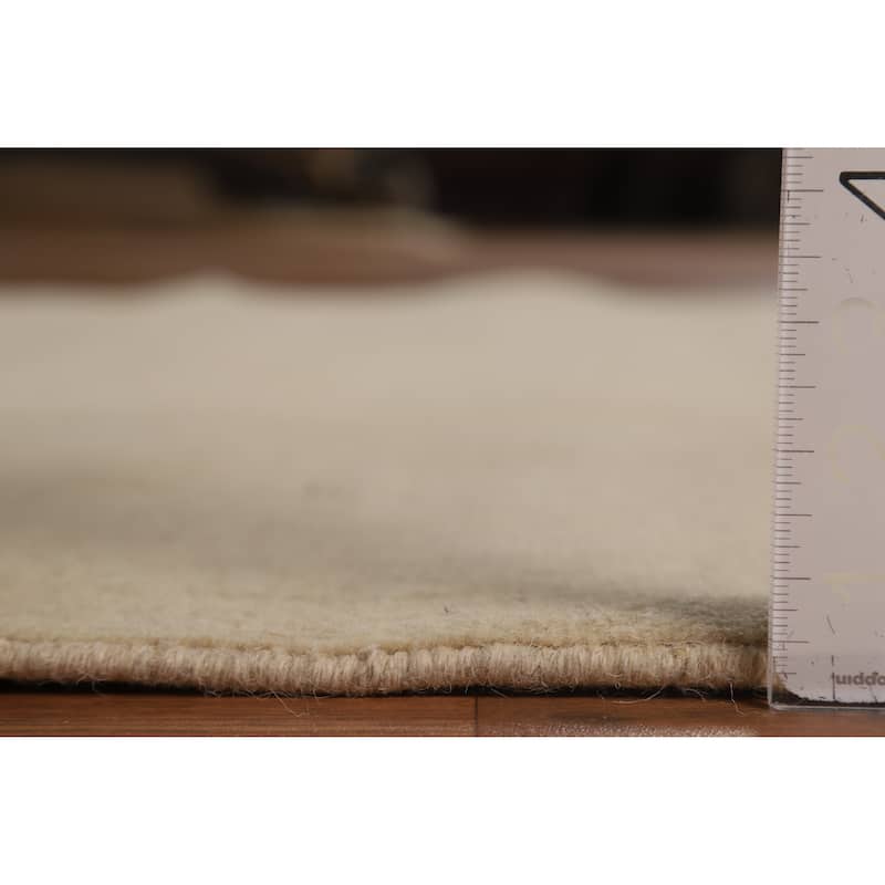 Gabbeh Modern Oriental Rug Handmade Beige Wool Carpet - 4'8"x 6'3"