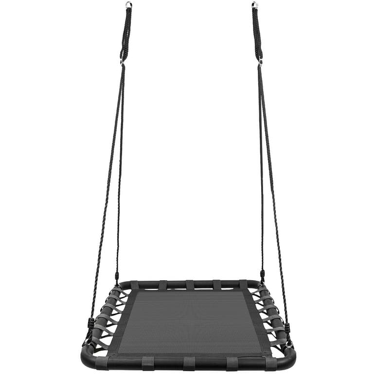 Spinner Platform Swing - Kids Indoor/Outdoor Rectangular Mat Swing, Accessories Included (40 x 30, Square)