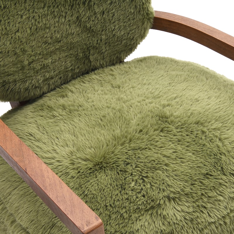 Furniture of America Lumir Modern 28-inch Faux Fur Accent Arm Chair