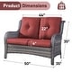 preview thumbnail 8 of 22, Outdoor Furniture Loveseat Couch High Back Wicker Sofa