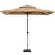 preview thumbnail 33 of 76, Pellebant 9 x 5 Ft Outdoor Double Top Market Umbrella