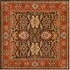 preview thumbnail 17 of 53, SAFAVIEH Handmade Heritage Britney Traditional Oriental Wool Rug 6' Square - Chocolate/Tangerine - Square