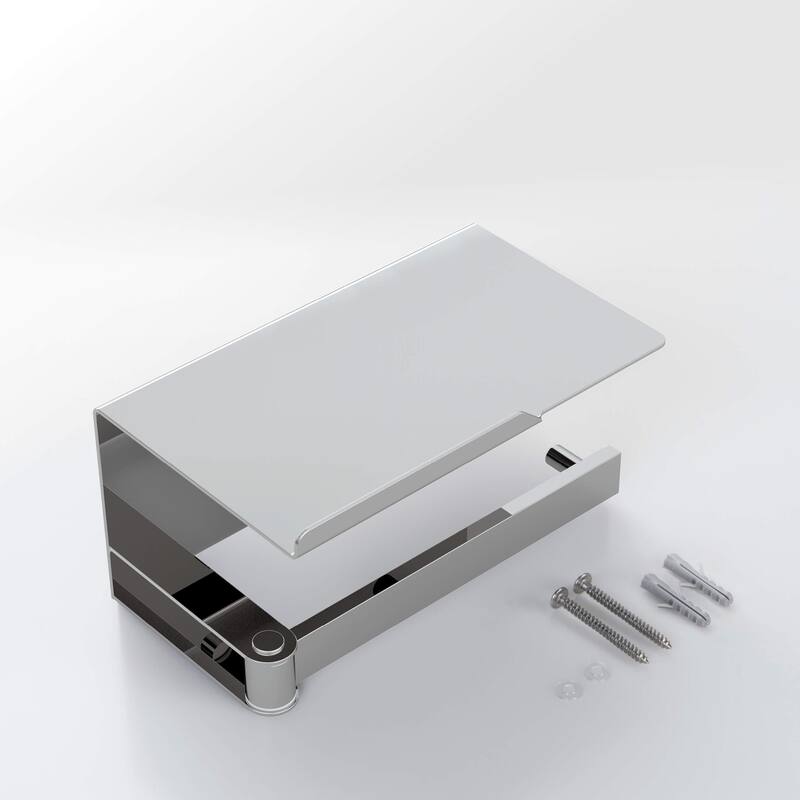 Bathroom Hardware Accessory Wall Mounted Toilet Paper Holder with Shelf
