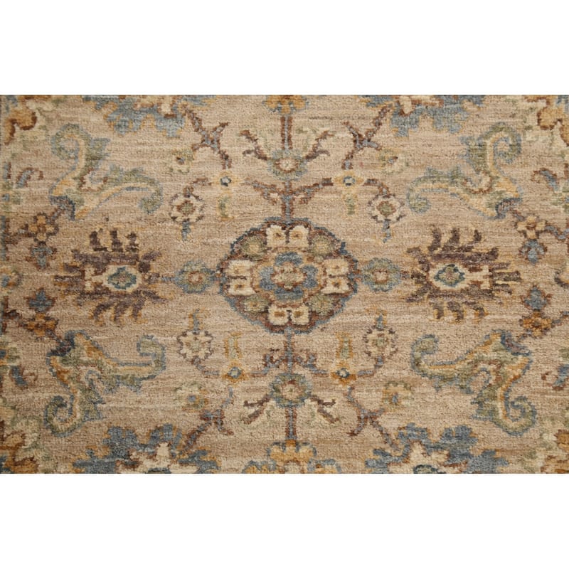 Vegetable Dye Floral Ziegler Oriental Runner Rug Hand-knotted Carpet - 2'11" x 11'4"