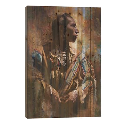 Decorated Print On Wood by David Edward Kucera - Multi-Color