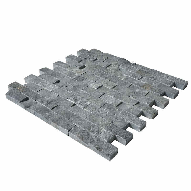 Midnight Marble 1" x 2" Split Face Mosaic